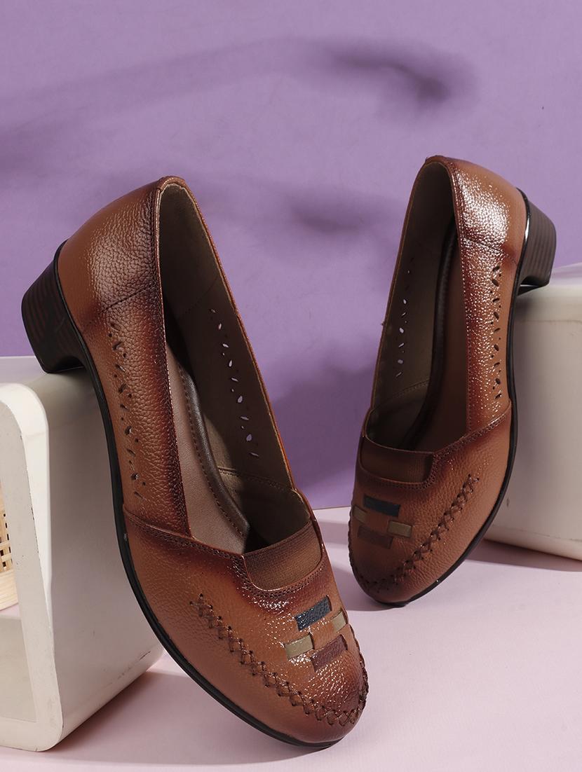 women brown slip on pump - 22016543 -  Zoom Image - 0