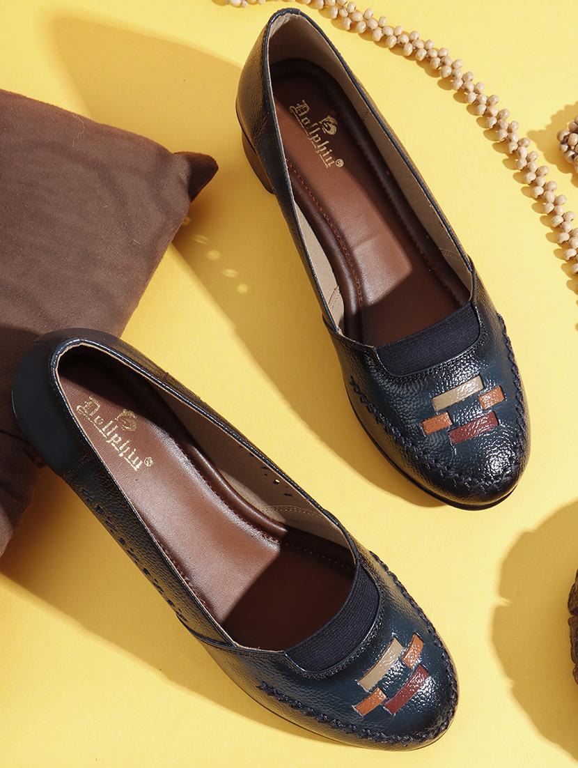 women navy blue slip on pump - 22016544 -  Zoom Image - 0