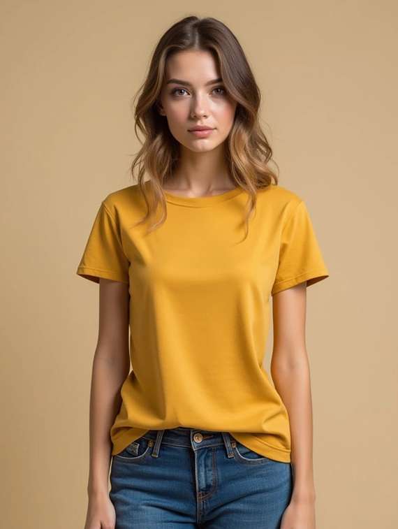 women solid short sleeve regular fit t-shirt - 22016565 -  Standard Image - 1