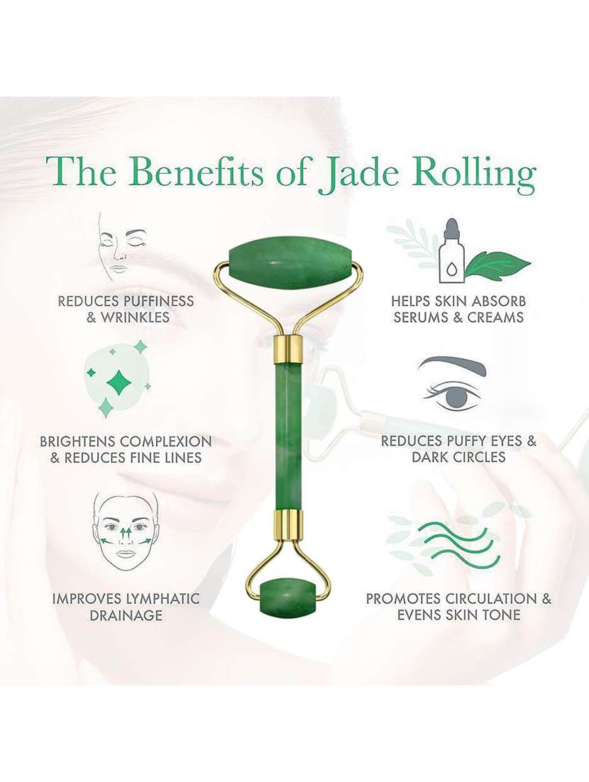 pack of face massager ice roller, gua sha and jade stone facial roller (color may vary) - 22016581 - Standard Image - 4