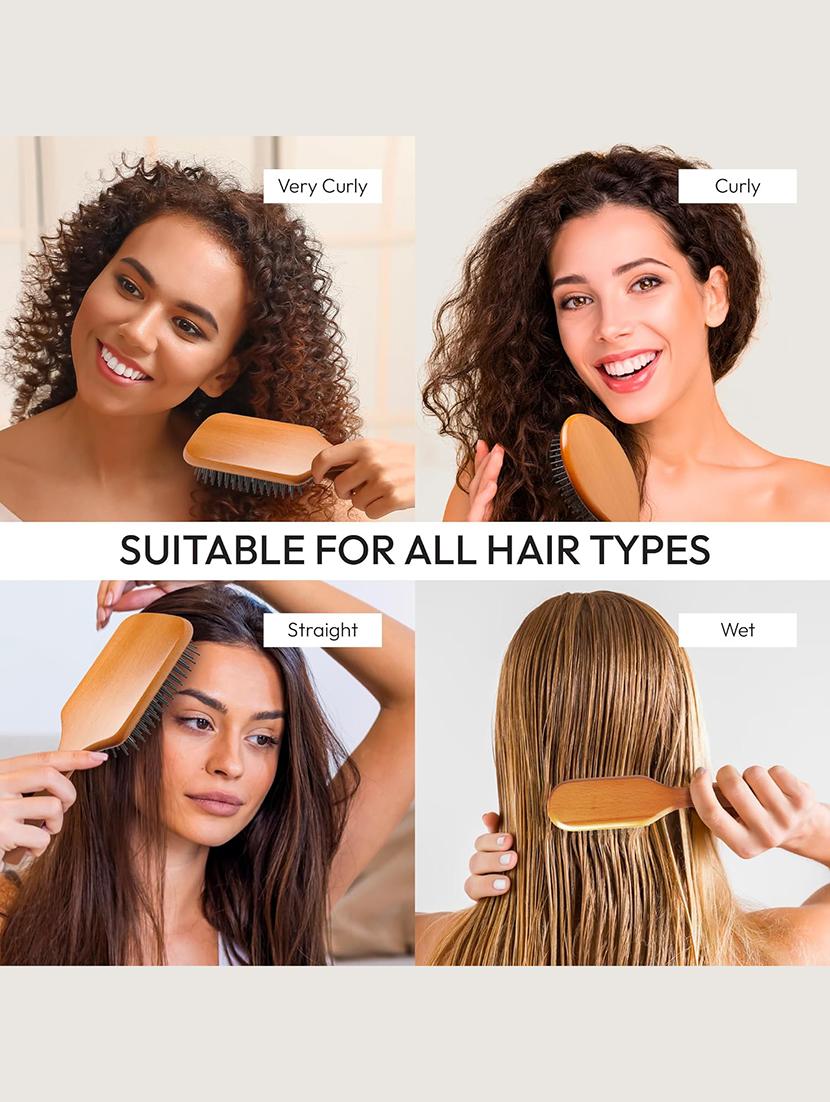 wooden paddle brush hair brush - 22016582 - Standard Image - 1