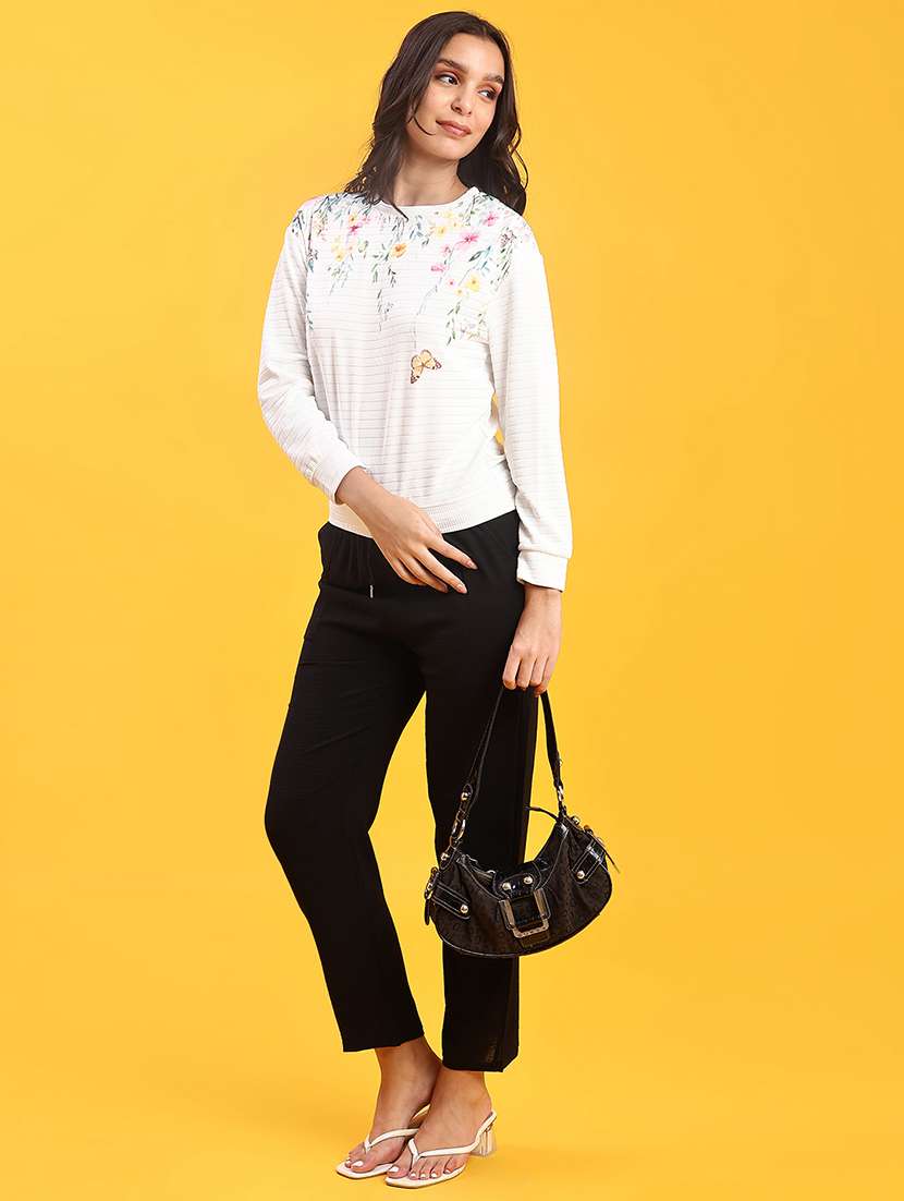 women printed long sleeve sweatshirt - 22016604 -  Standard Image - 4