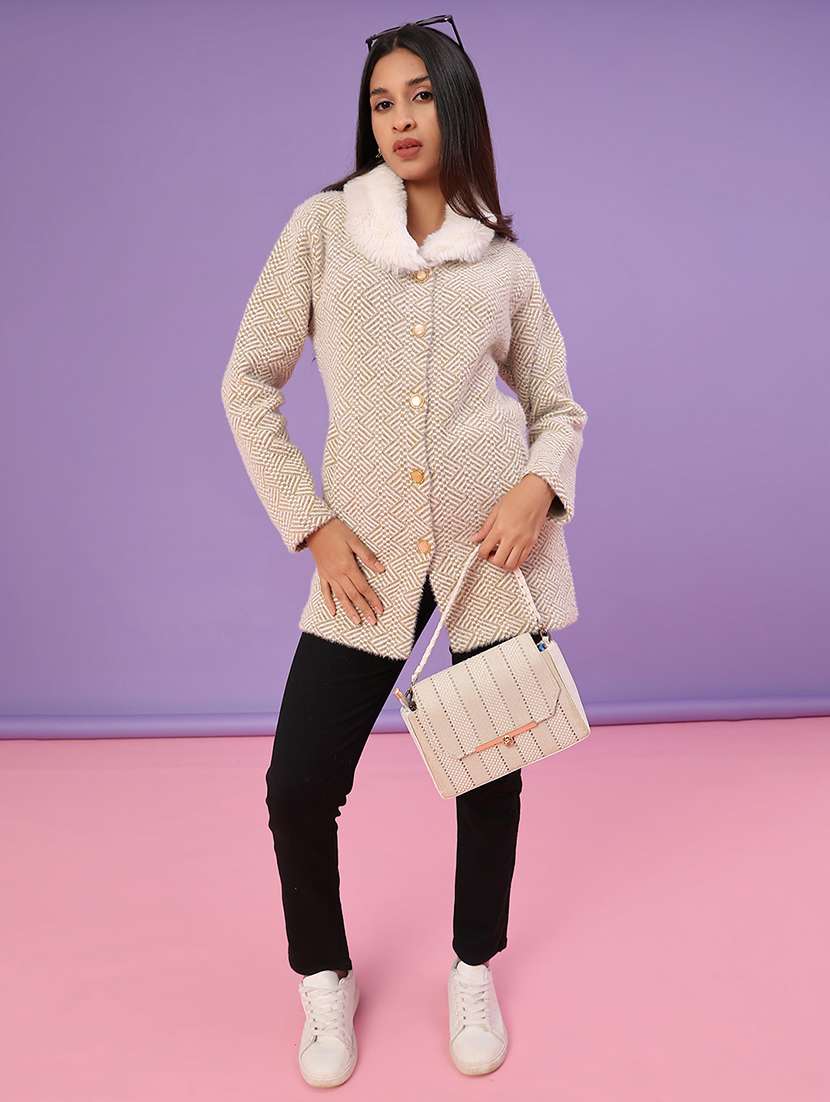 women self design long sleeve cardigan - 22016622 -  Standard Image - 4