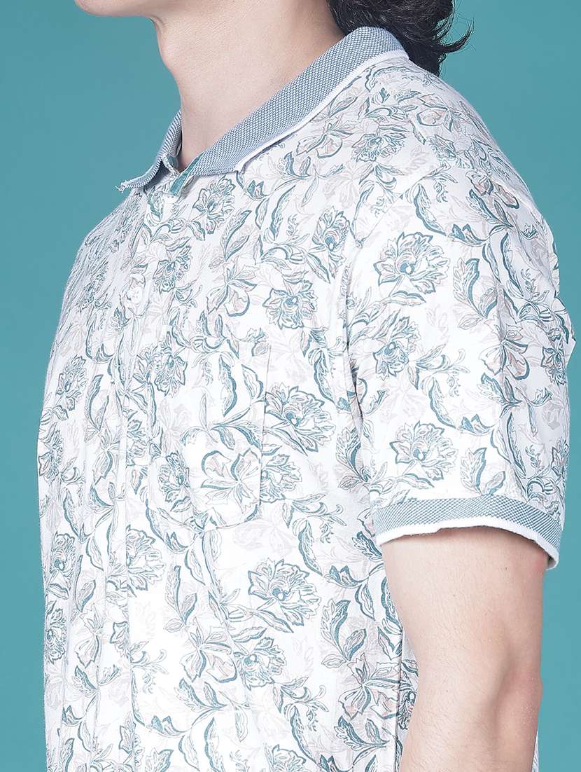 men printed short sleeve regular fit polo t-shirt - 22016675 -  Standard Image - 4