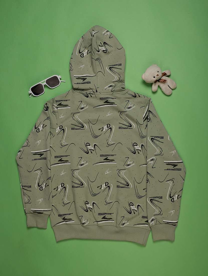 boys printed long sleeve hooded sweatshirt - 22016739 -  Standard Image - 1