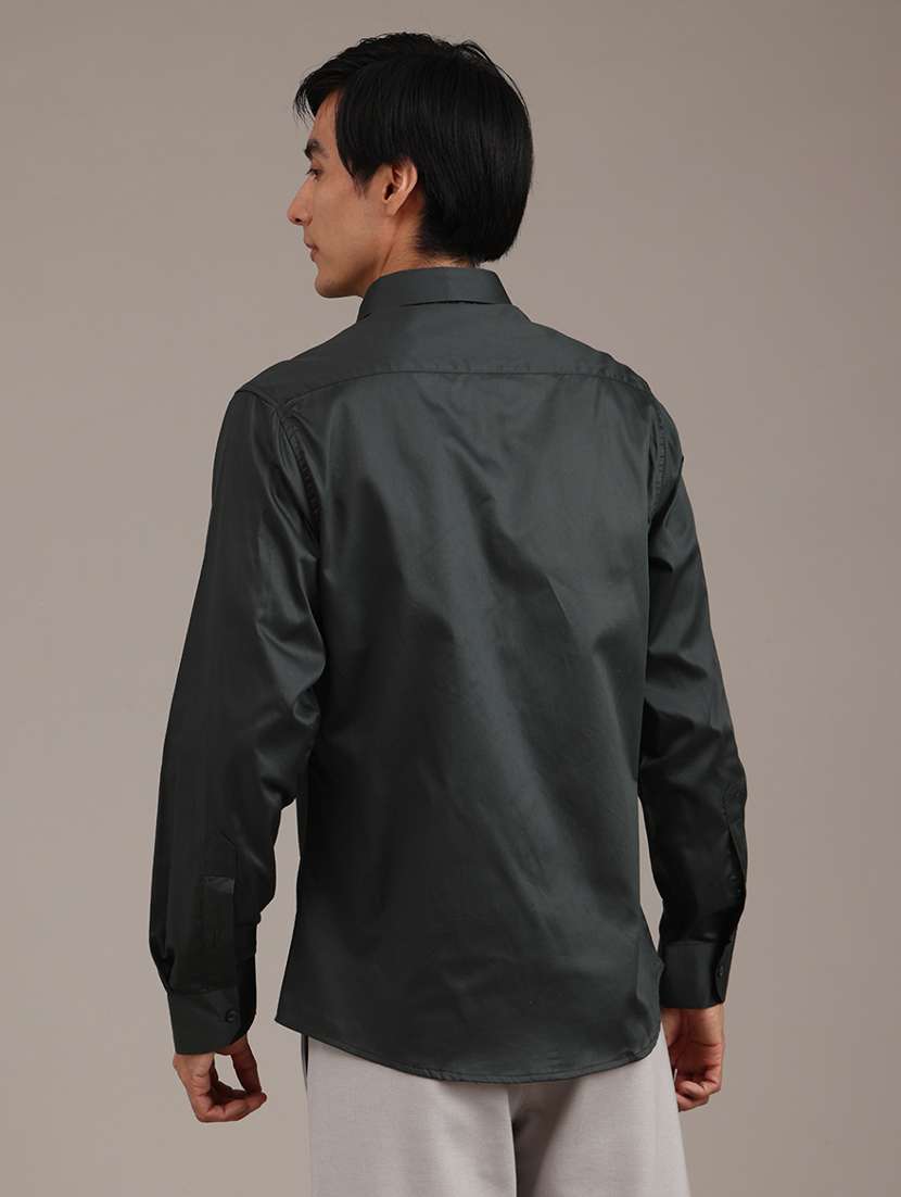 men solid long sleeve regular fit casual shirt - 22016800 -  Standard Image - 4