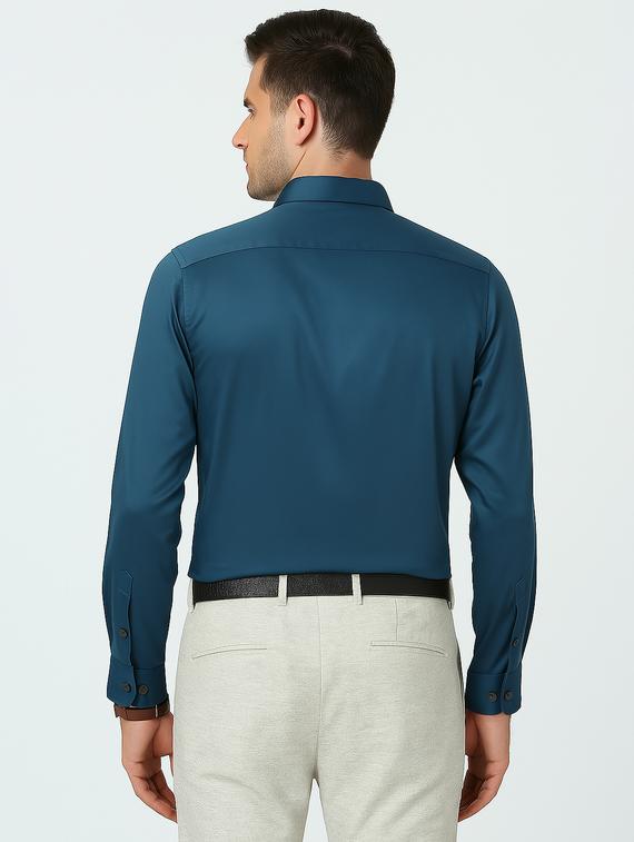 men solid collared long sleeve formal shirt - 22016984 -  Standard Image - 1