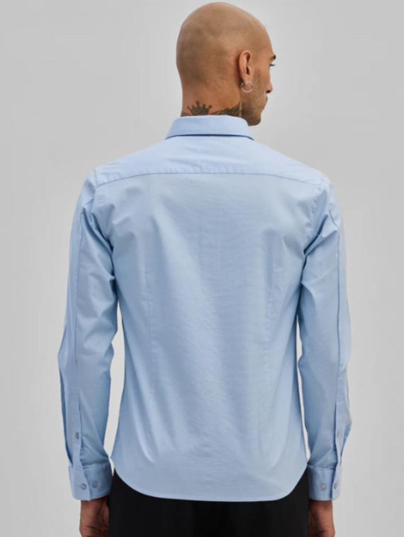 men solid collared long sleeve formal shirt - 22016993 -  Standard Image - 1