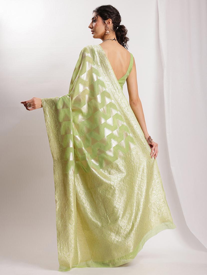 women self design banarasi saree with blouse - 22017392 - Standard Image - 4