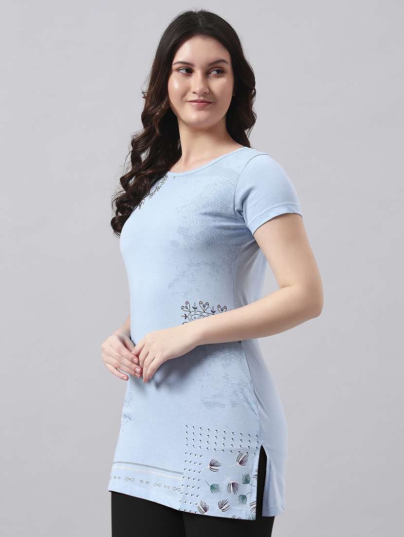 women printed short sleeve regular fit t-shirt - 22017397 -  Standard Image - 1