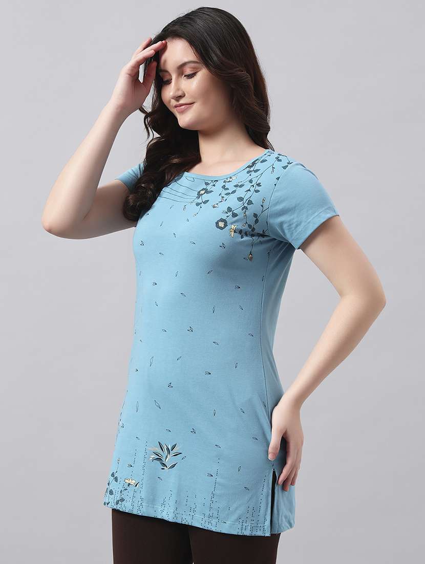 women printed short sleeve regular fit t-shirt - 22017402 -  Standard Image - 1