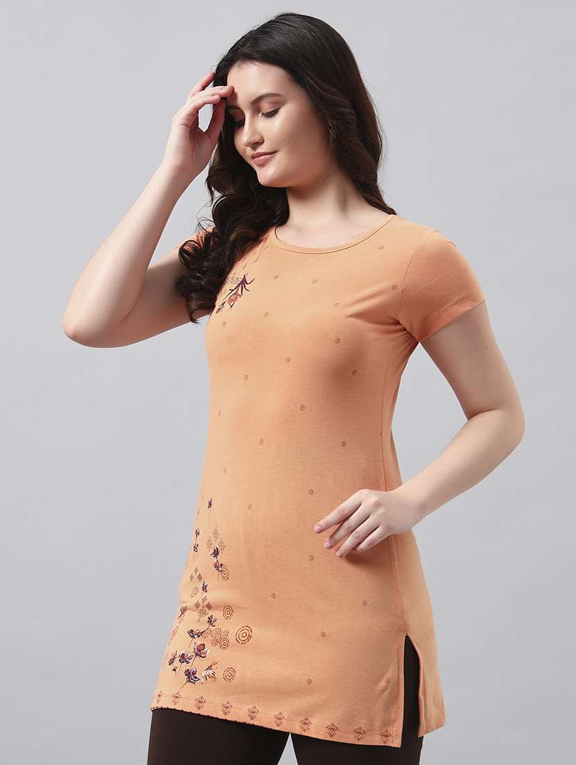 women printed short sleeve regular fit t-shirt - 22017403 -  Standard Image - 1