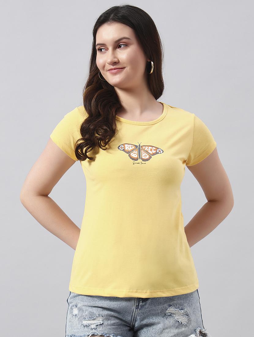 women printed short sleeve regular fit t-shirt - 22017406 -  Standard Image - 1