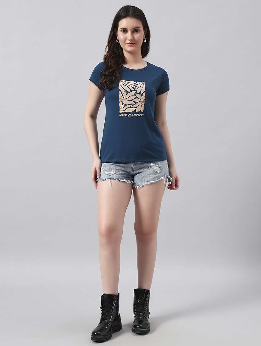 women printed short sleeve regular fit t-shirt - 22017409 -  Standard Image - 4