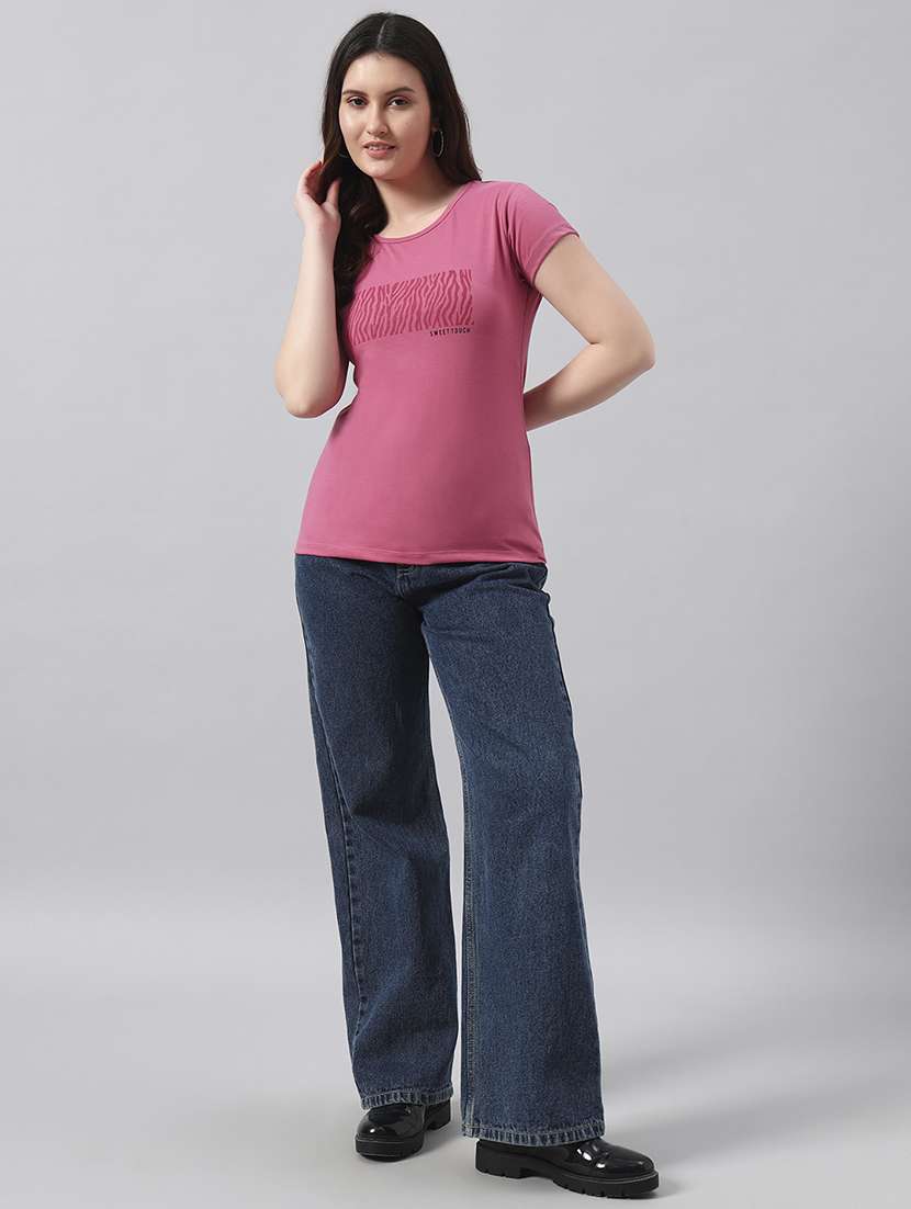 women printed short sleeve regular fit t-shirt - 22017413 -  Standard Image - 4