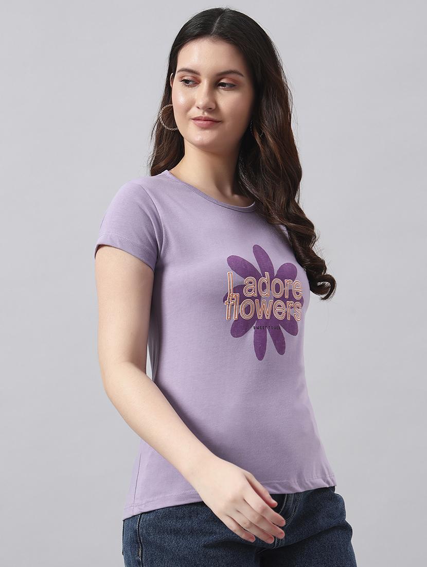women printed short sleeve regular fit t-shirt - 22017415 -  Standard Image - 1