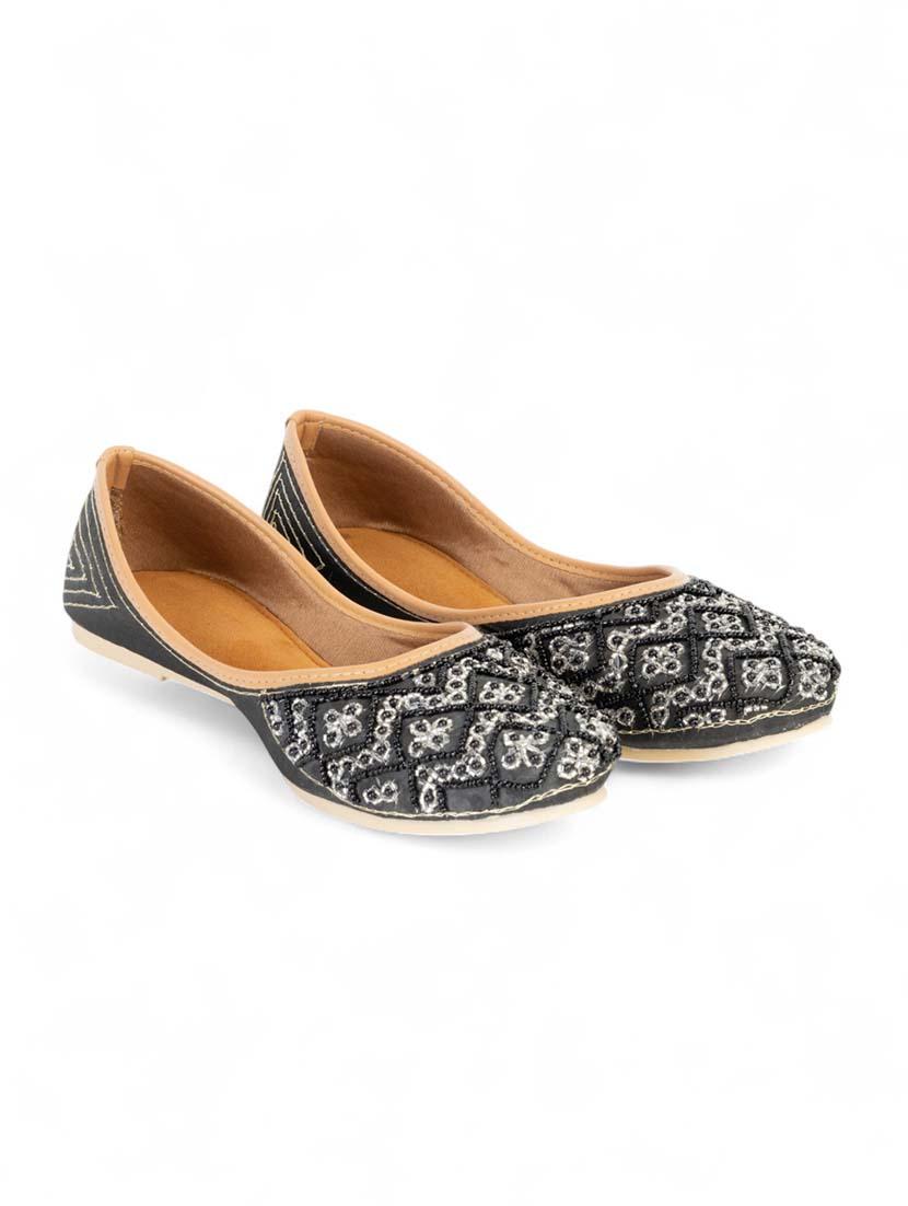 women embellished slip on juti - 22017416 - Standard Image - 1