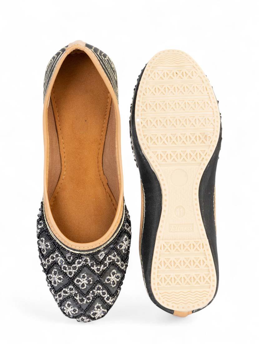 women embellished slip on juti - 22017416 - Standard Image - 6