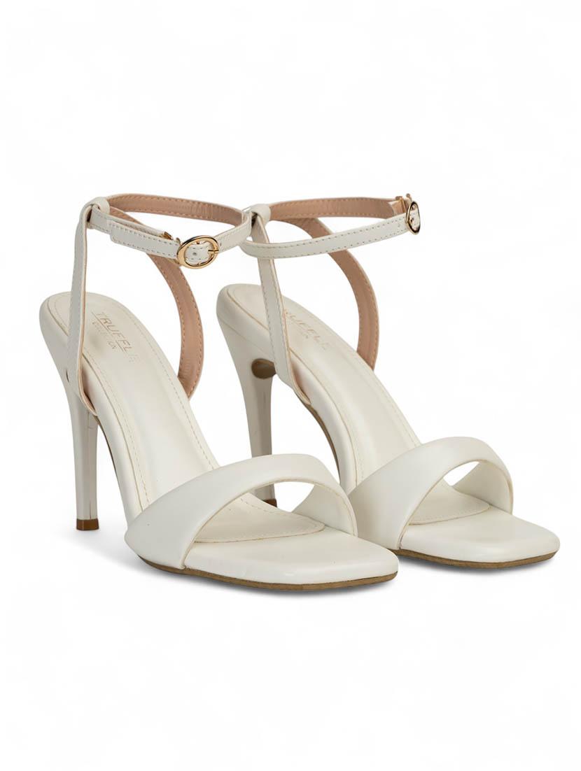 women white ankle strap sandal - 22017430 - Standard Image - 1