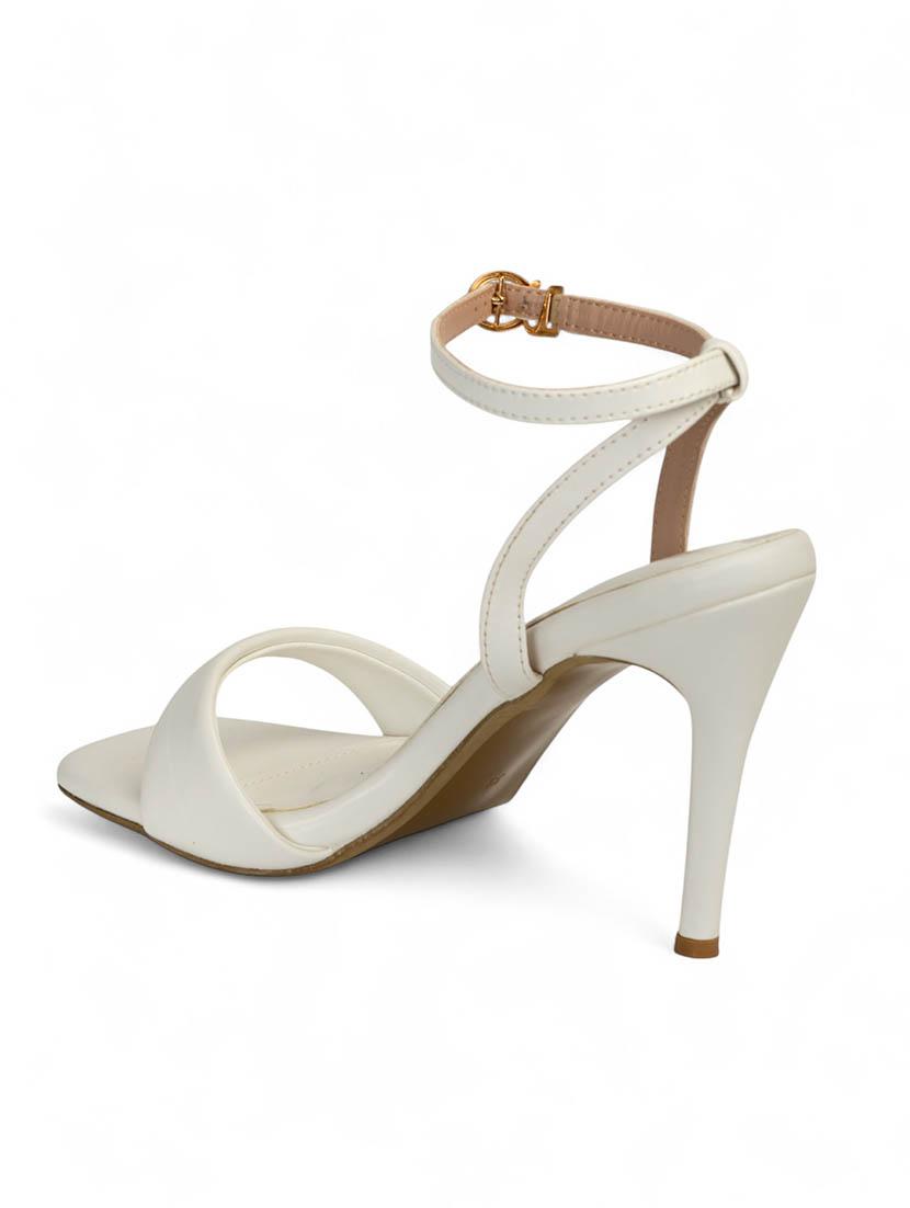 women white ankle strap sandal - 22017430 - Standard Image - 4