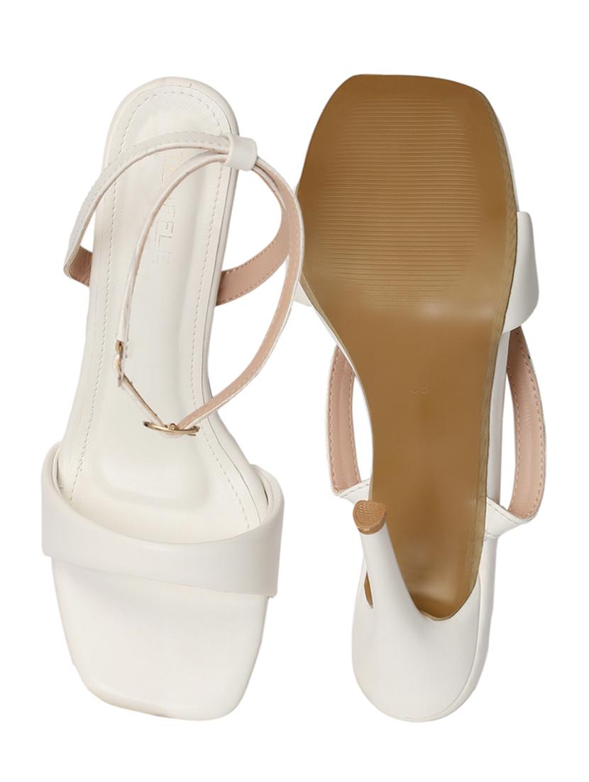 women white ankle strap sandal - 22017430 - Standard Image - 6