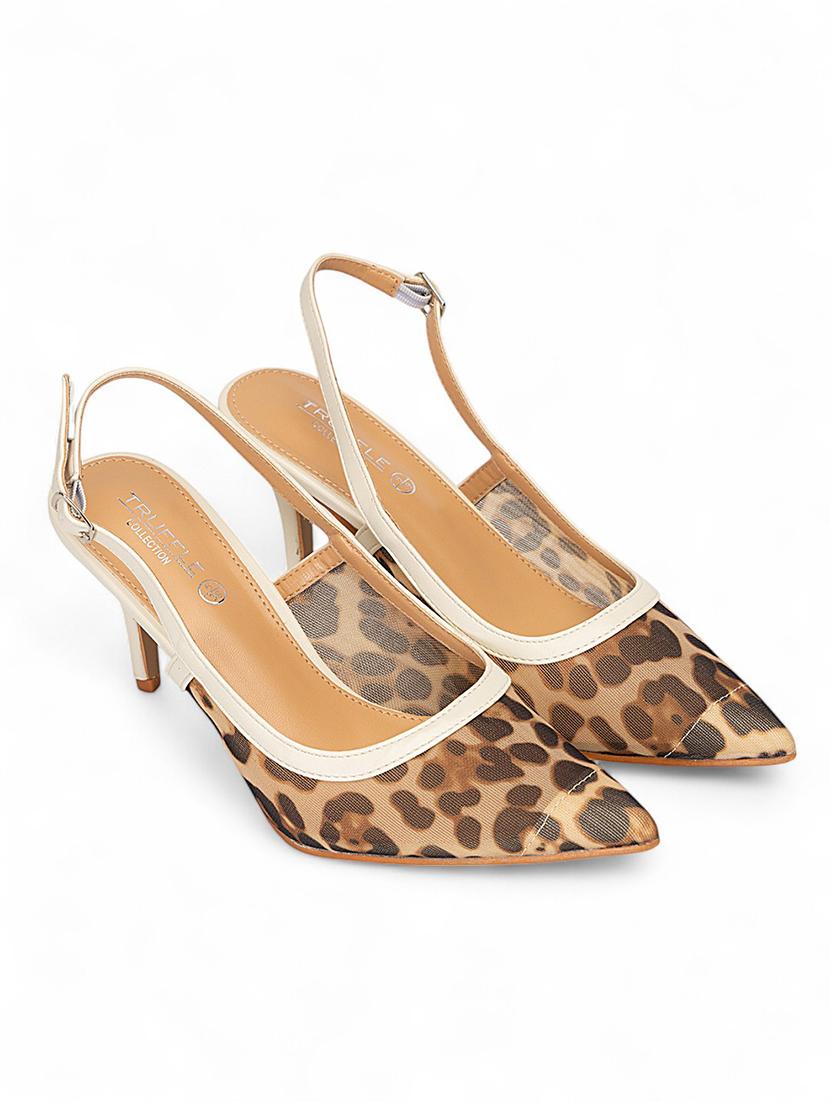 women animal print pointed pump - 22017432 -  Standard Image - 1