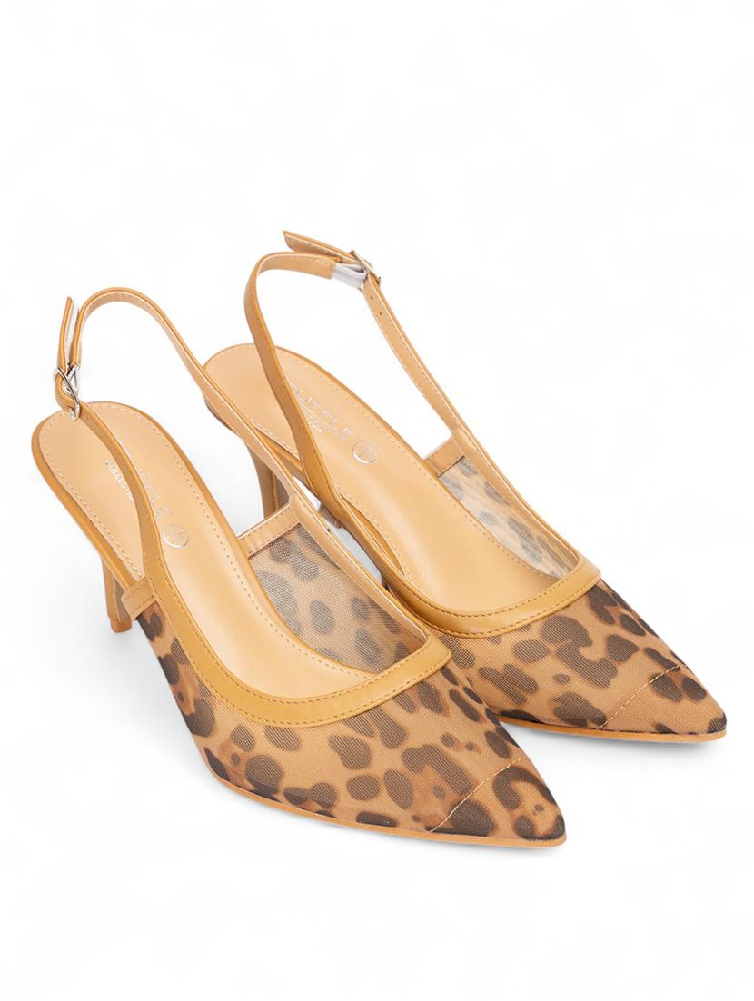 women animal printed pointed pumps - 22017434 -  Standard Image - 1