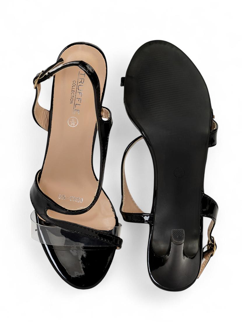 women black ankle strap sandal - 22017440 - Standard Image - 6
