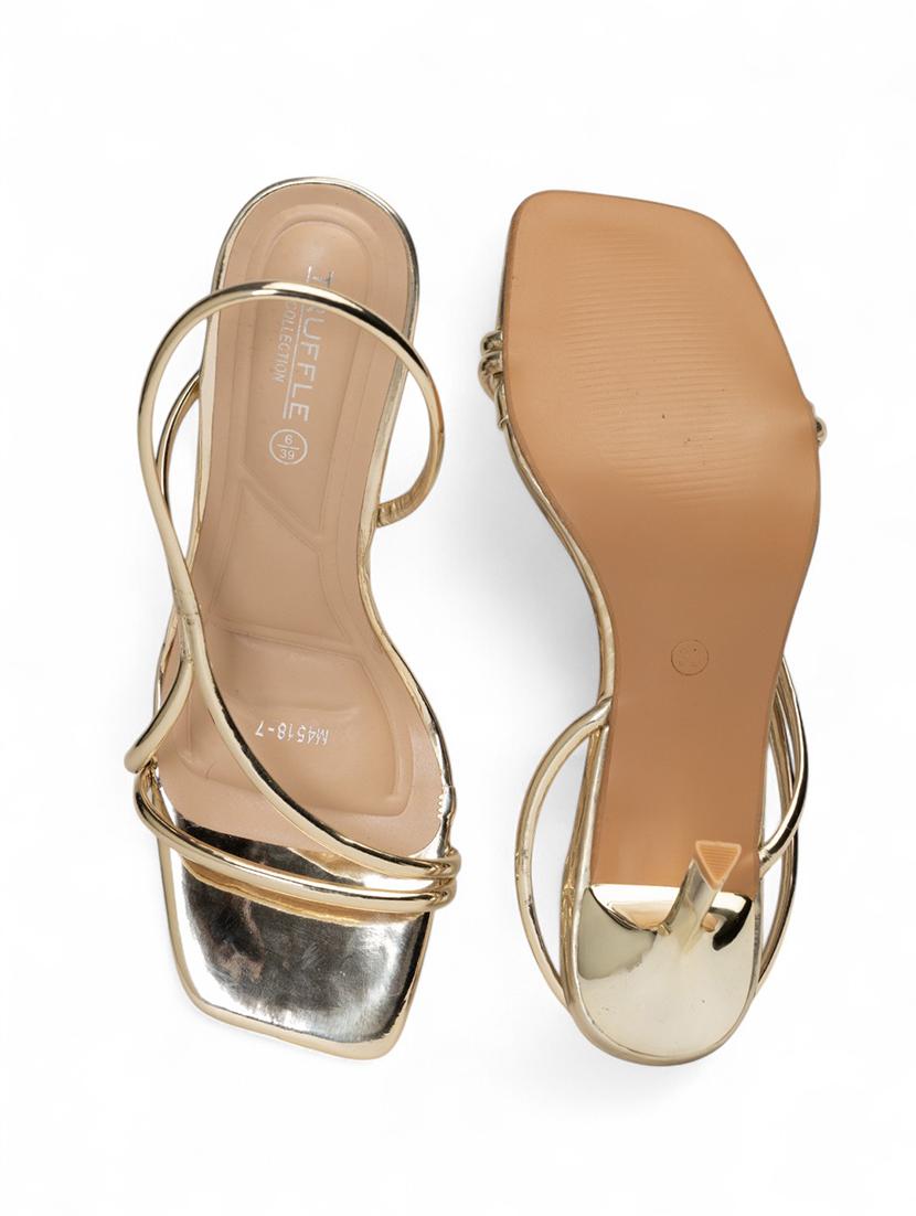 women gold slip on sandal - 22017444 - Standard Image - 6