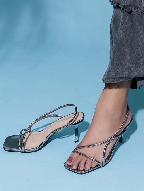 women metallic slip on sandal - 22017445 -  Standard Image - 0
