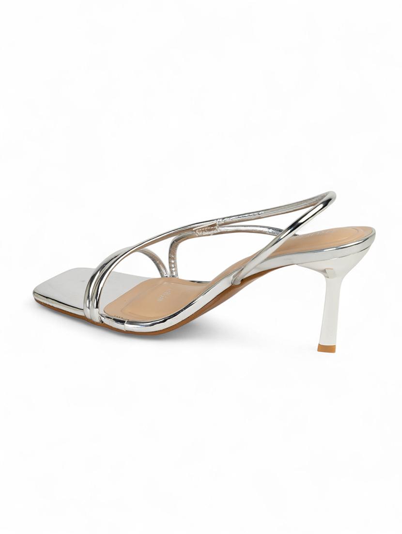 women silver slip on sandal - 22017446 - Standard Image - 4