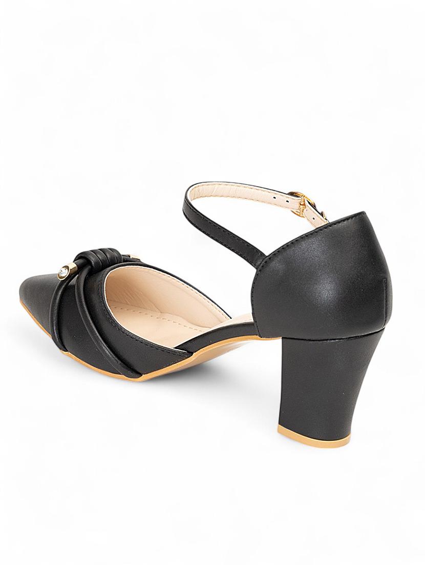 women black ankle strap sandal - 22017447 - Standard Image - 4