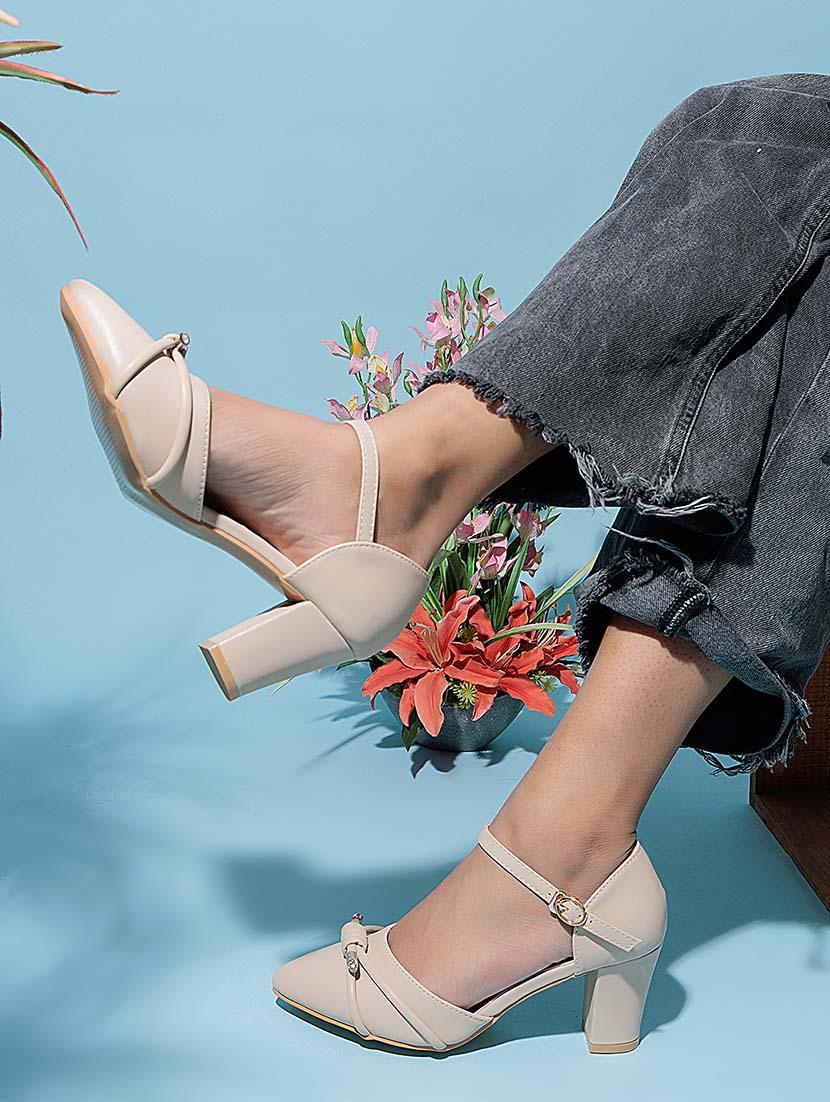 women nude ankle strap sandal - 22017448 - Zoom Image - 0