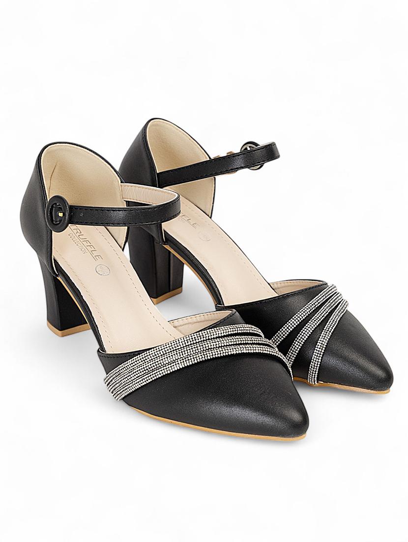 women black ankle strap sandal - 22017450 -  Standard Image - 1