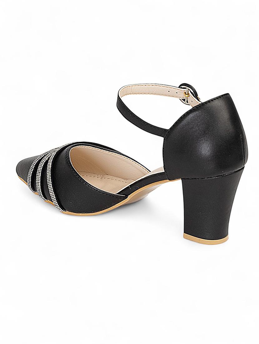 women black ankle strap sandal - 22017450 - Standard Image - 4