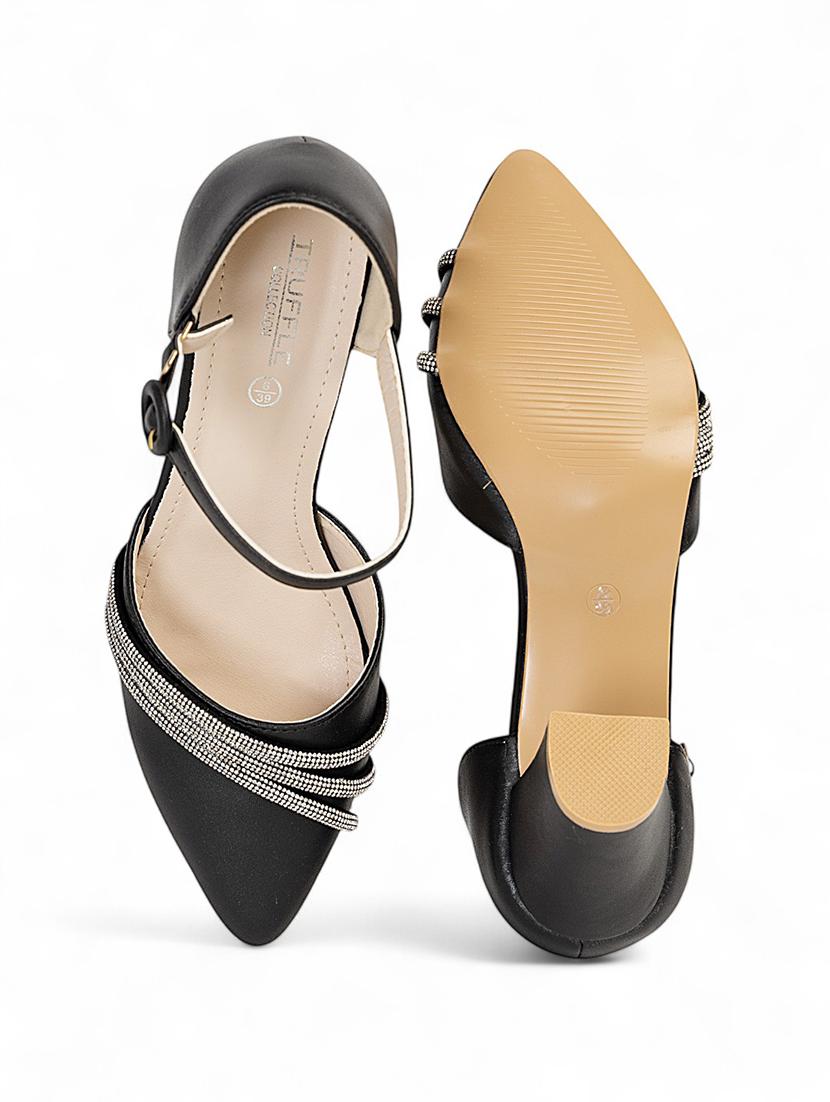 women black ankle strap sandal - 22017450 - Standard Image - 6