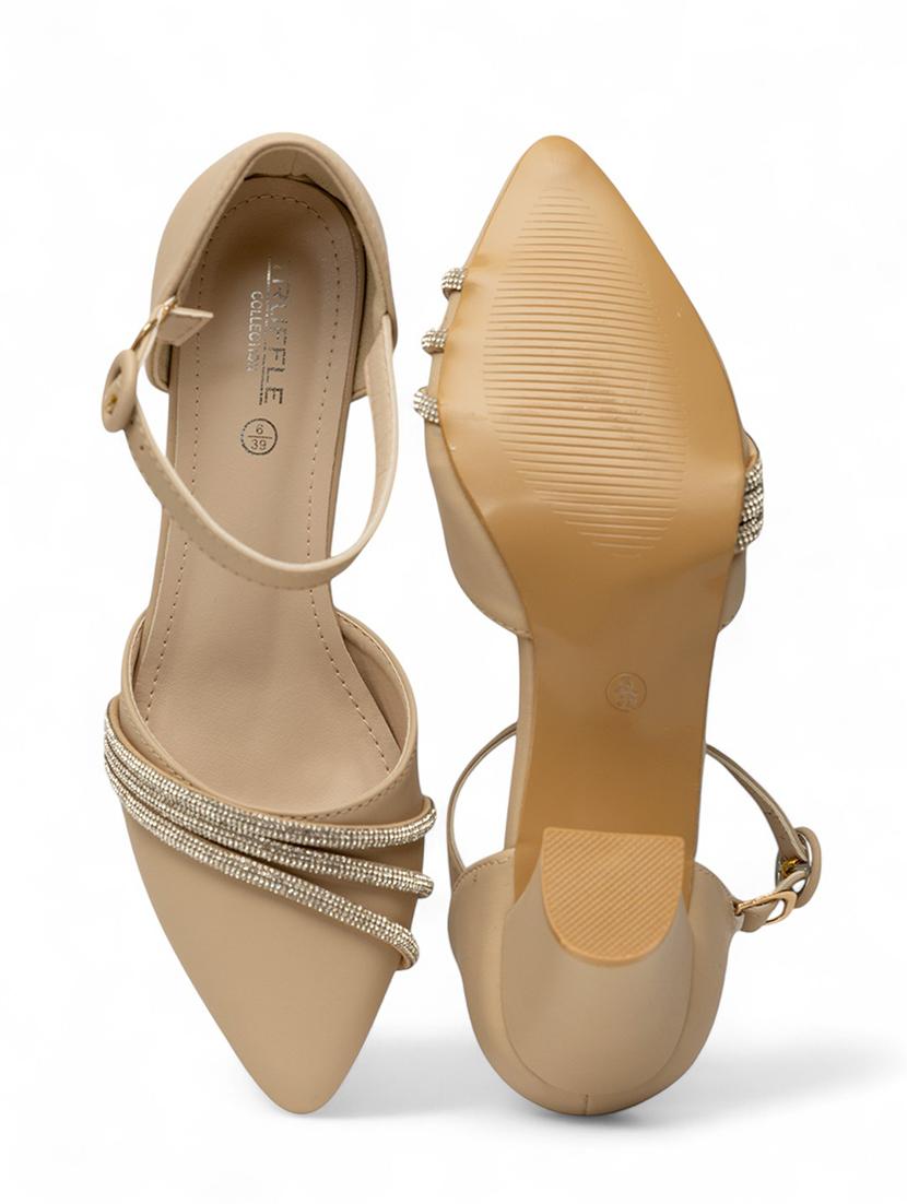 women nude ankle strap sandal - 22017451 - Standard Image - 6