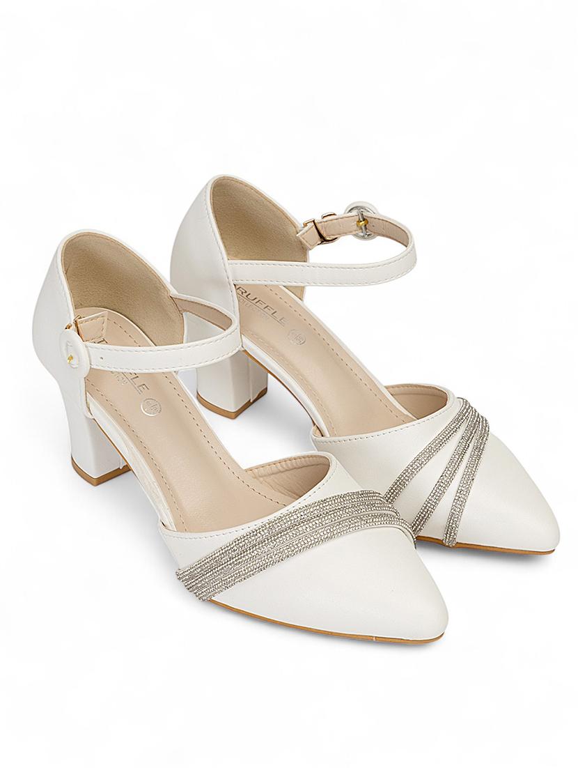 women white ankle strap sandal - 22017452 -  Standard Image - 1