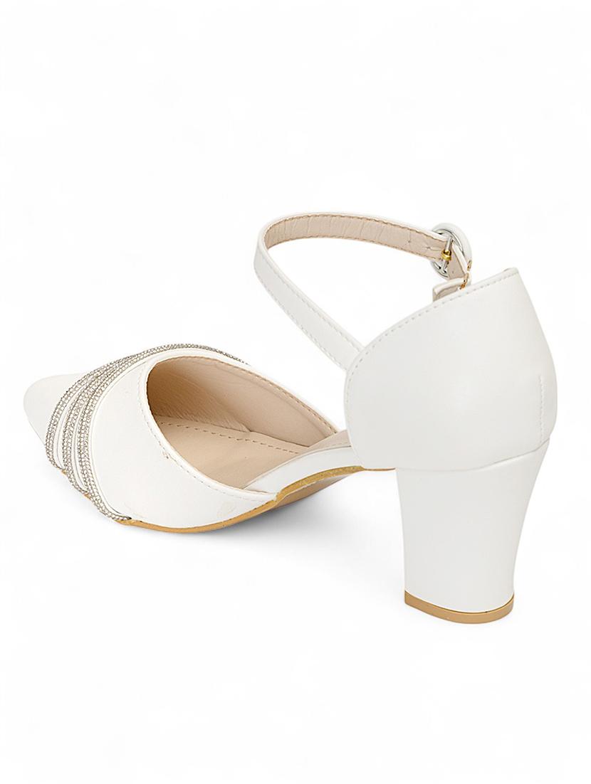women white ankle strap sandal - 22017452 - Standard Image - 4
