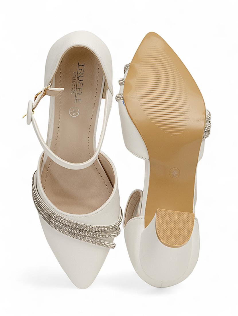 women white ankle strap sandal - 22017452 - Standard Image - 6