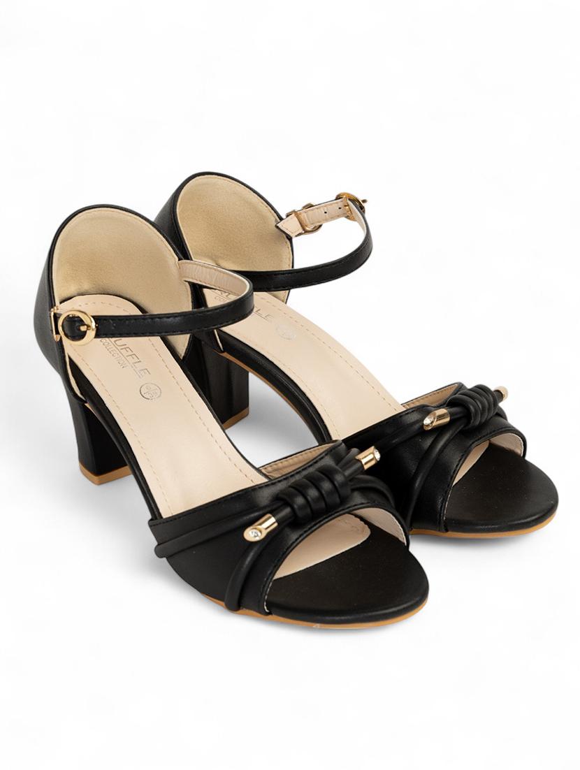 women black ankle strap sandal - 22017453 -  Standard Image - 1