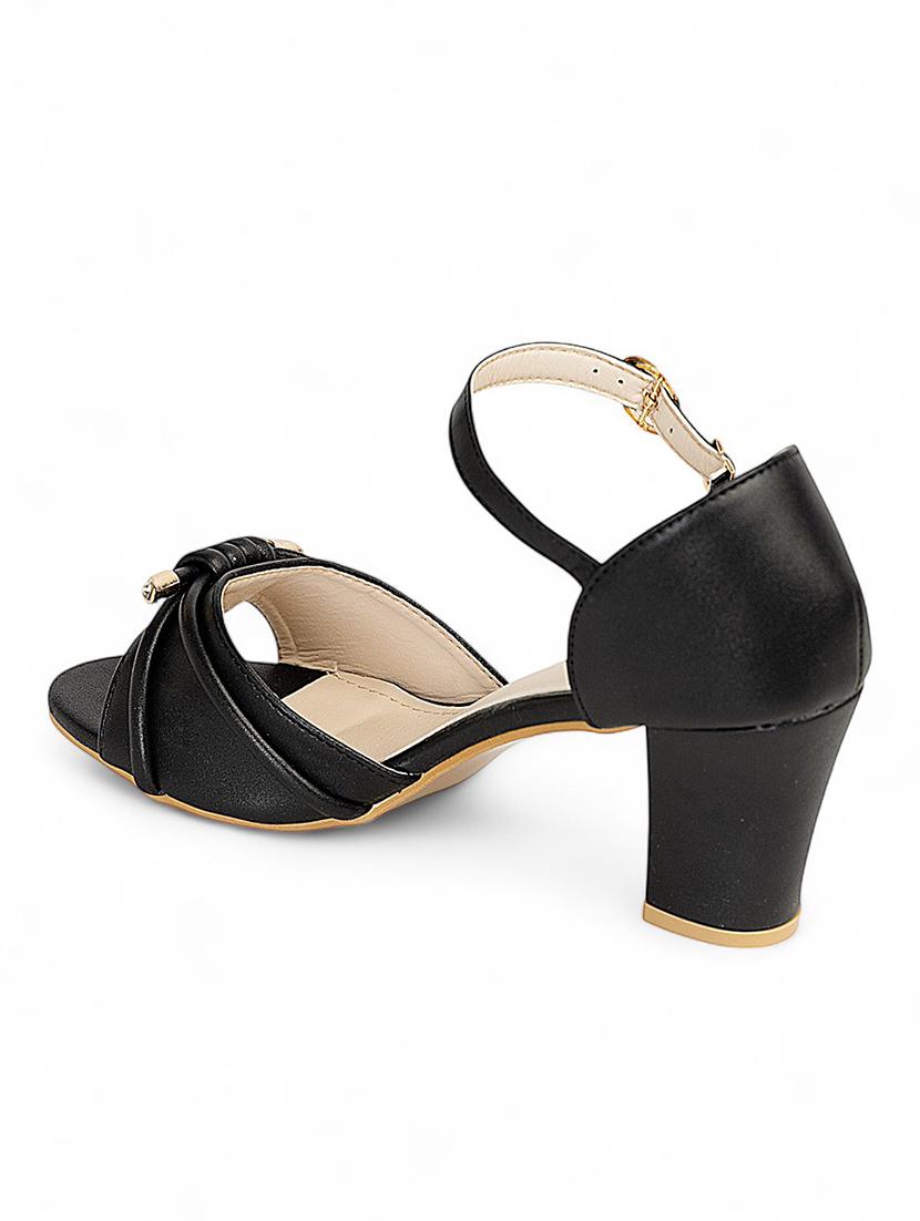 women black ankle strap sandal - 22017453 - Standard Image - 4