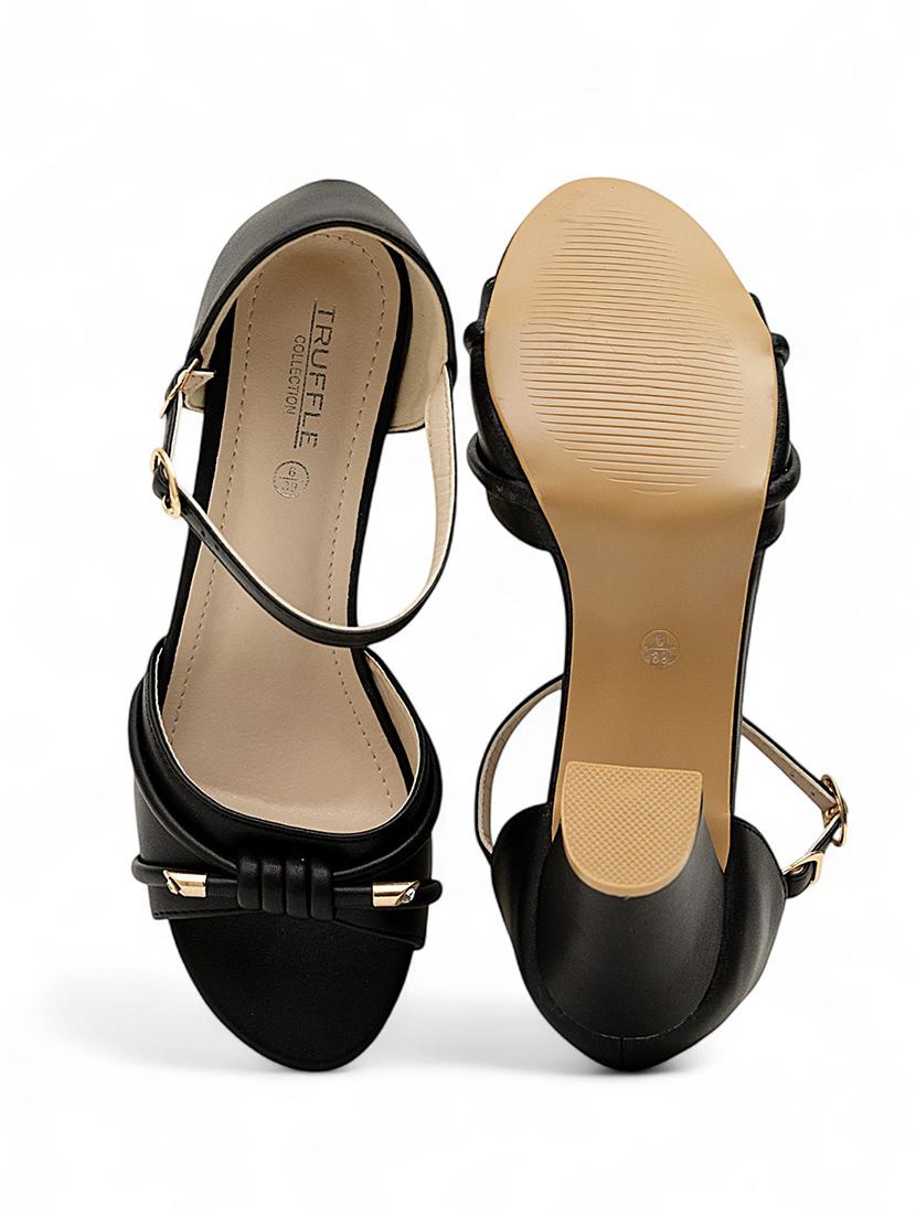 women black ankle strap sandal - 22017453 - Standard Image - 6