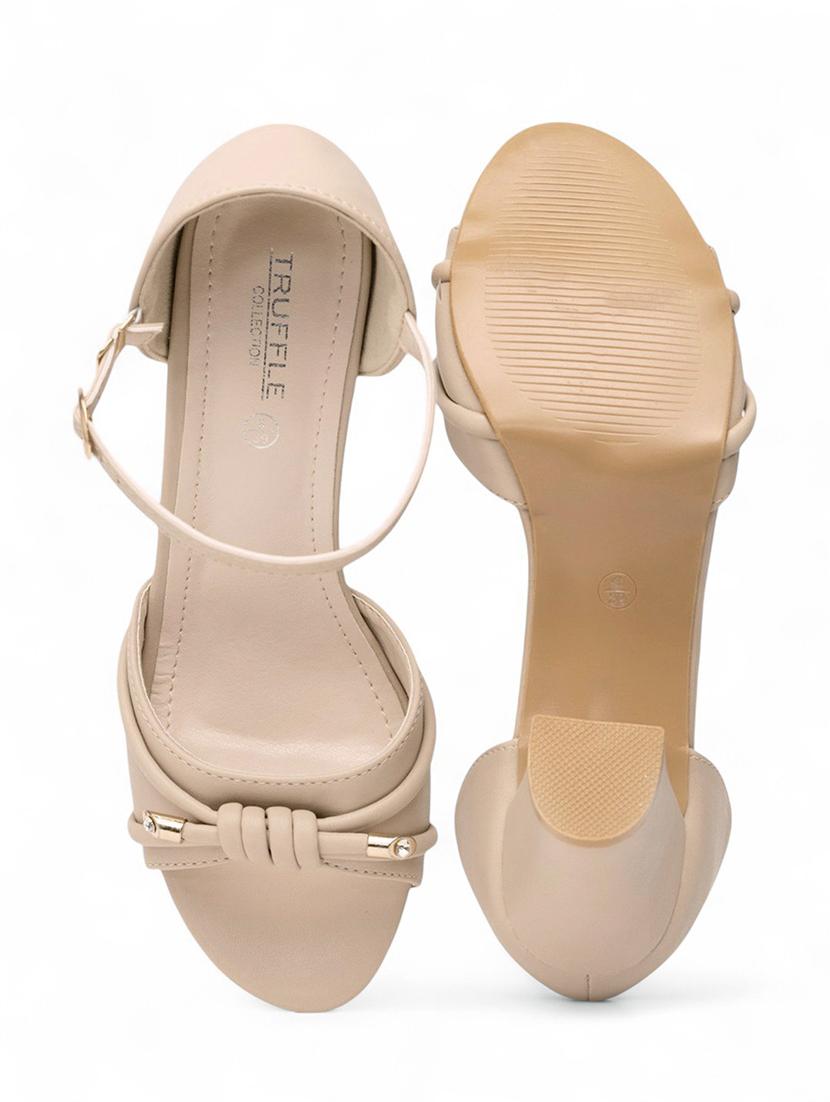 womne nude ankle strap sandal - 22017454 - Standard Image - 6