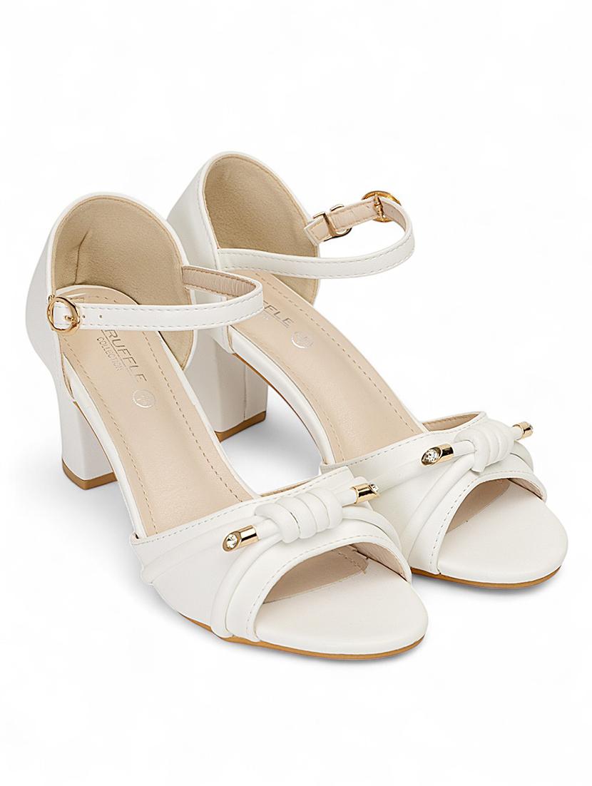 women white ankle strap sandal - 22017455 -  Standard Image - 1