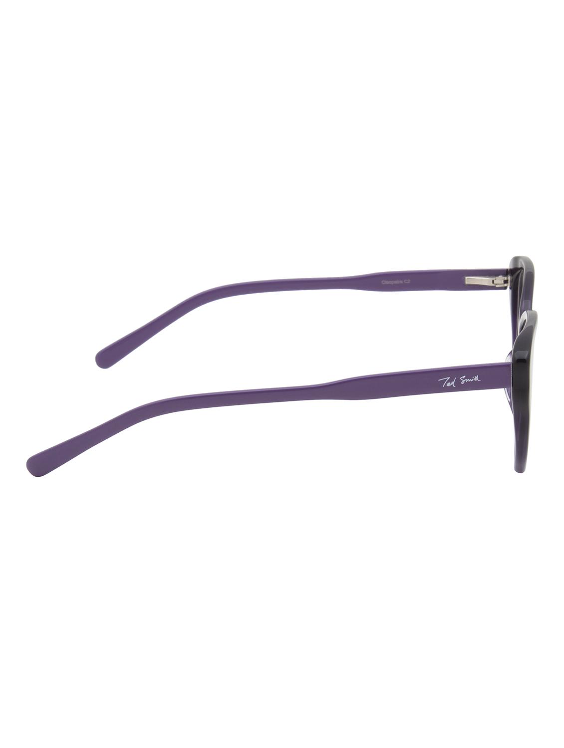 ted smith transparent purple cat-eye premium italian acetate frames for women - 22017493 - Standard Image - 4