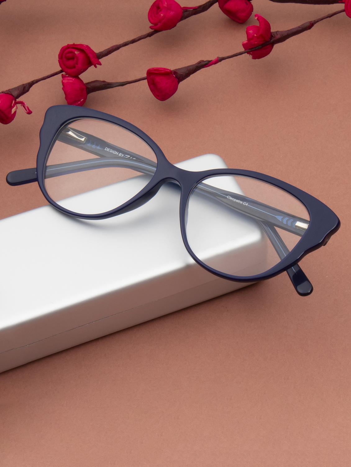 ted smith blue cat-eye premium italian acetate frames for women - 22017495 - Zoom Image - 0