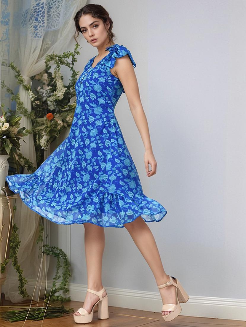 women floral print sleeveless tiered dress - 22017531 -  Standard Image - 1