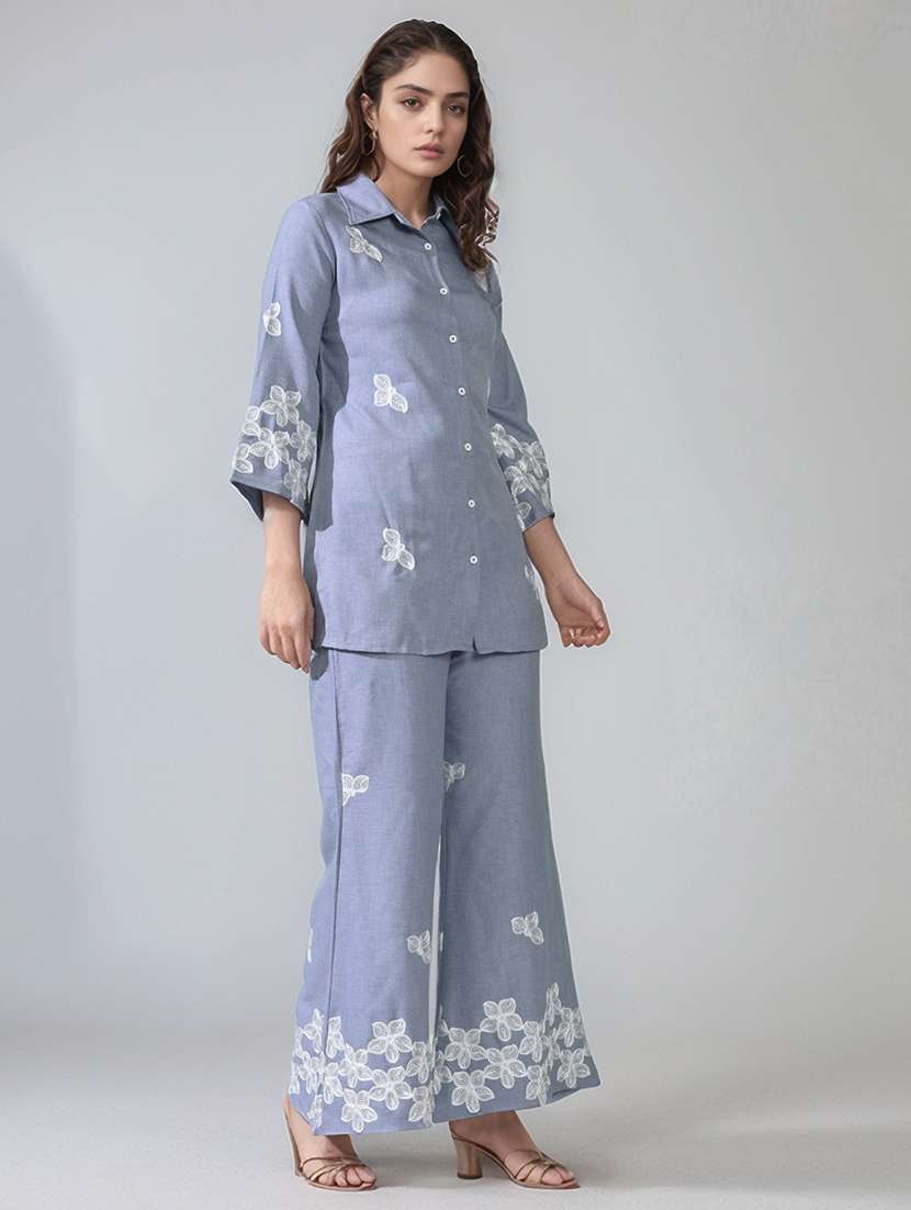 women floral three quarter sleeve ethnic co-ord set - 22017582 -  Standard Image - 1