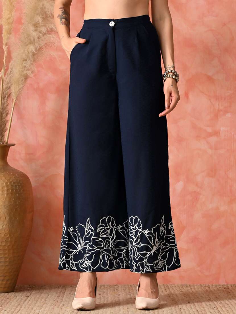 women embroidered top and trouser co-ord set - 22017592 - Standard Image - 4